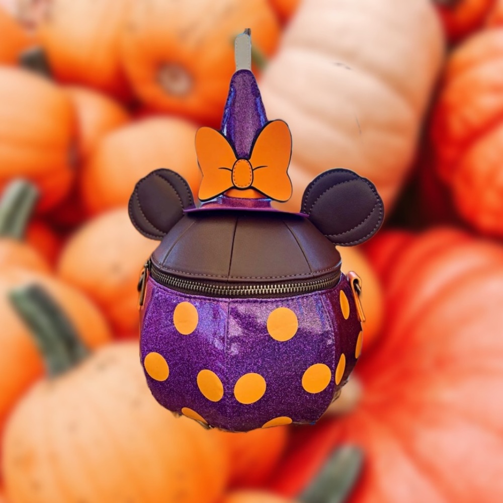 Loungefly Halloween‎ Witch Minnie Apple Crossbody Bag